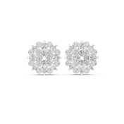 Dahlia Diamond Halo Stud Earrings