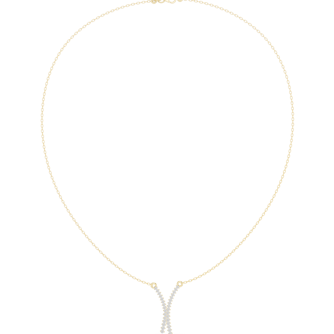 Forked Branch Pendant Necklace — 0.37ct