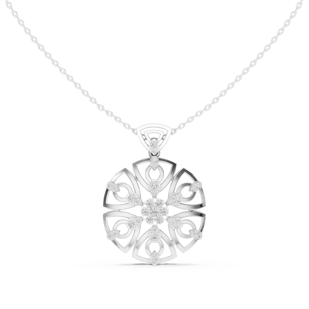 Sunburst Lattice Pendant — 0.79ct