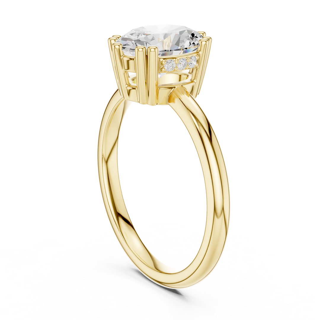 Rosalind Oval Diamond Accent Ring