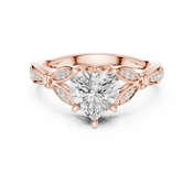 Coeur 1.42ct Heart Cut Diamond Ring
