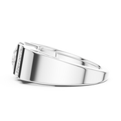 Channel Shoulder Mens Ring — 1.21ct