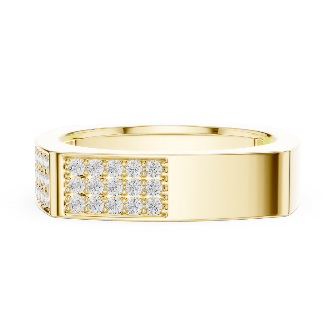Pavé Surface Mens Ring — 0.53ct