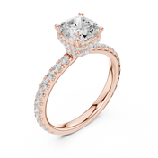 Celeste 1.50ct Cushion Diamond Halo Engagement Ring