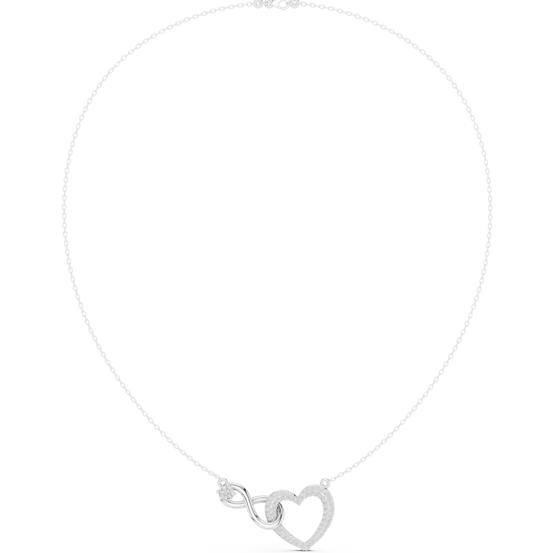 Infinity Heart Pendant Necklace — 0.88ct