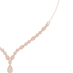 Load image into Gallery viewer, Floral Cluster Y Necklace — 1.14ct
