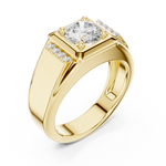 Load image into Gallery viewer, Diamond Signet Mens Ring — 1.08ct
