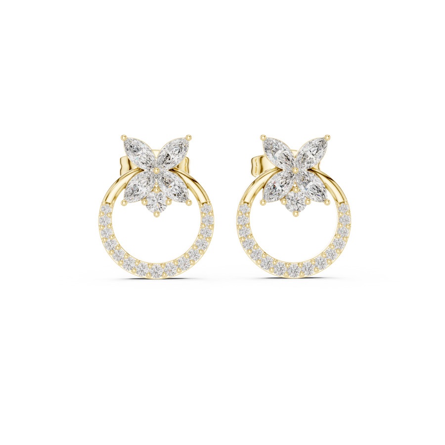 Allegra Diamond Halo Stud Earrings
