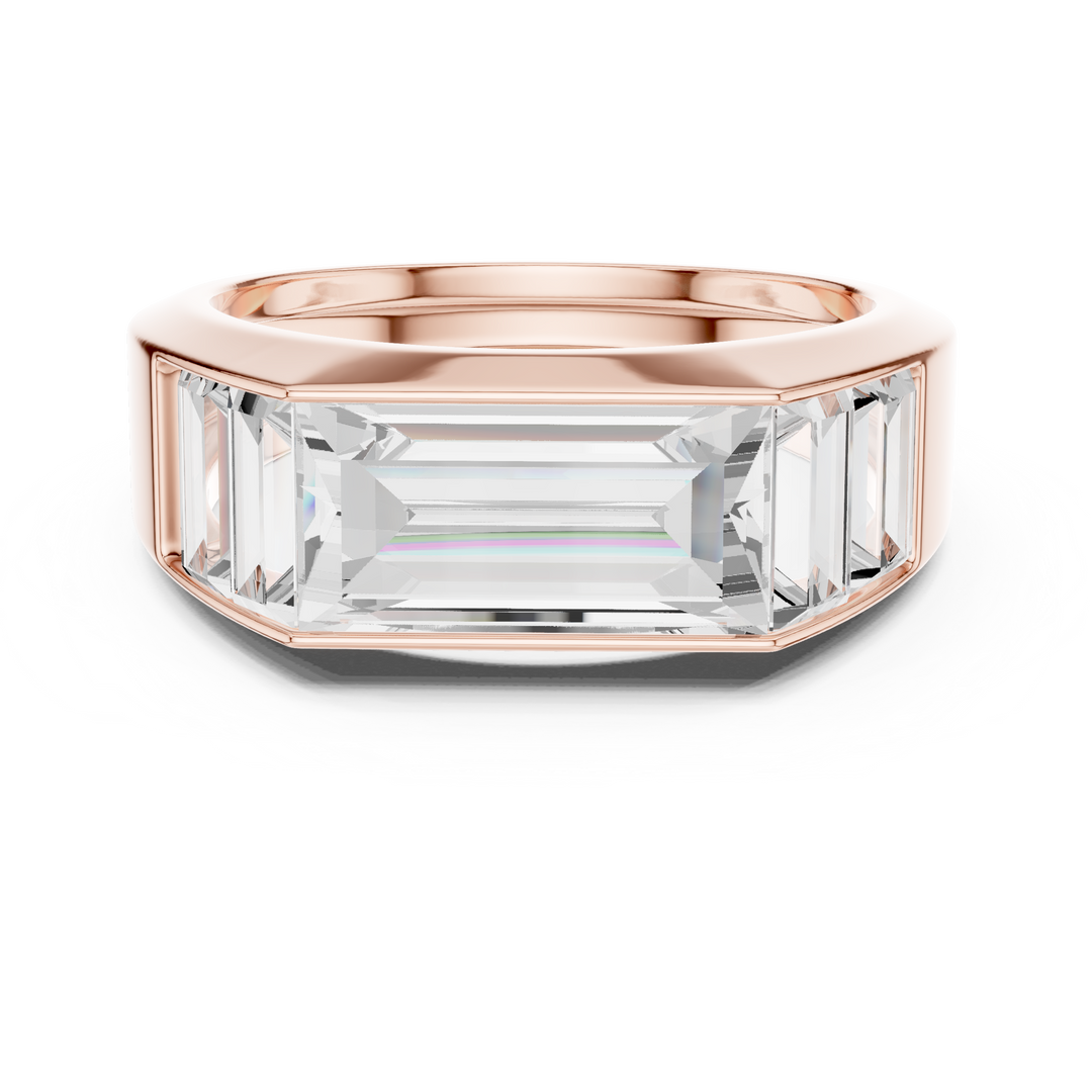 Multi Baguette Mens Ring — 3.42ct
