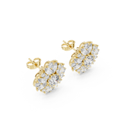 Damini Diamond Halo Stud Earrings