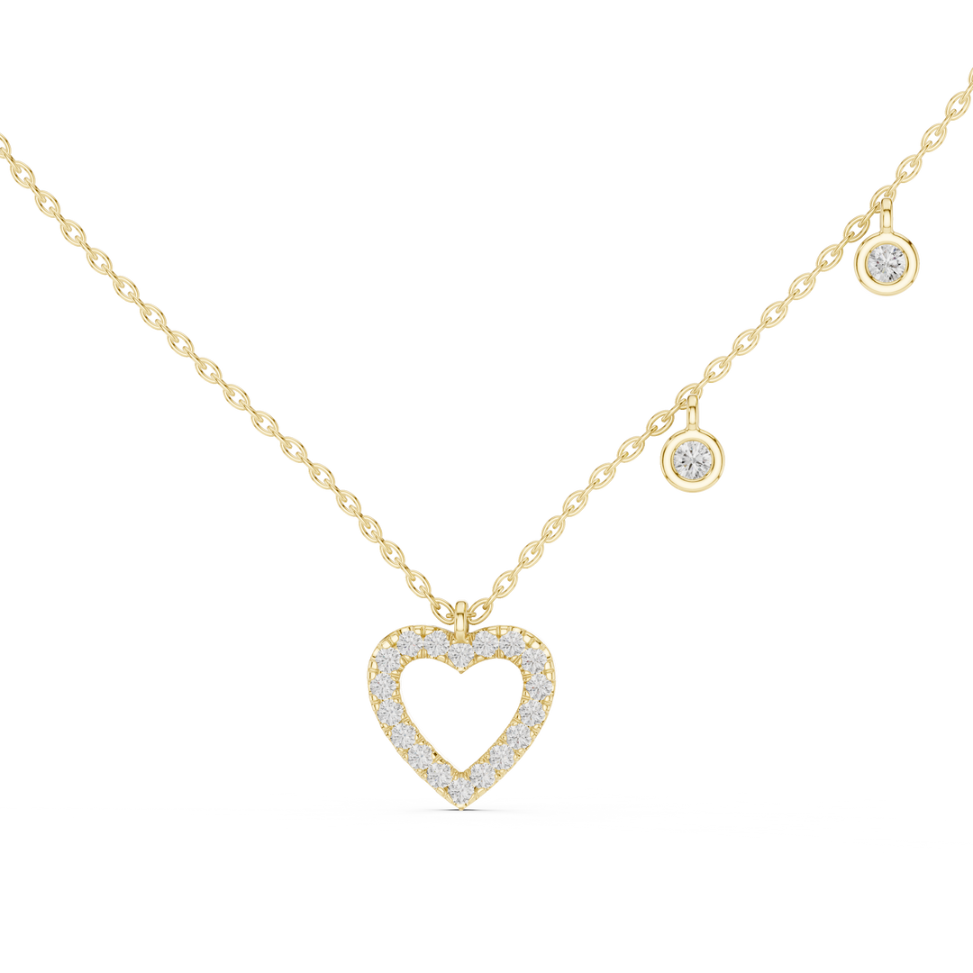 Double Heart Necklace — 0.48ct