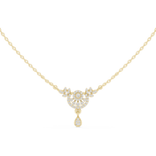Floral Teardrop Drop Pendant — 0.29ct