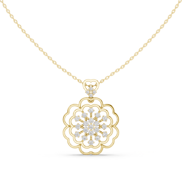 Floral Mandala Pendant — 0.71ct
