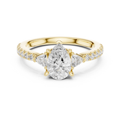 Dewdrop Pear Cut Diamond Ring