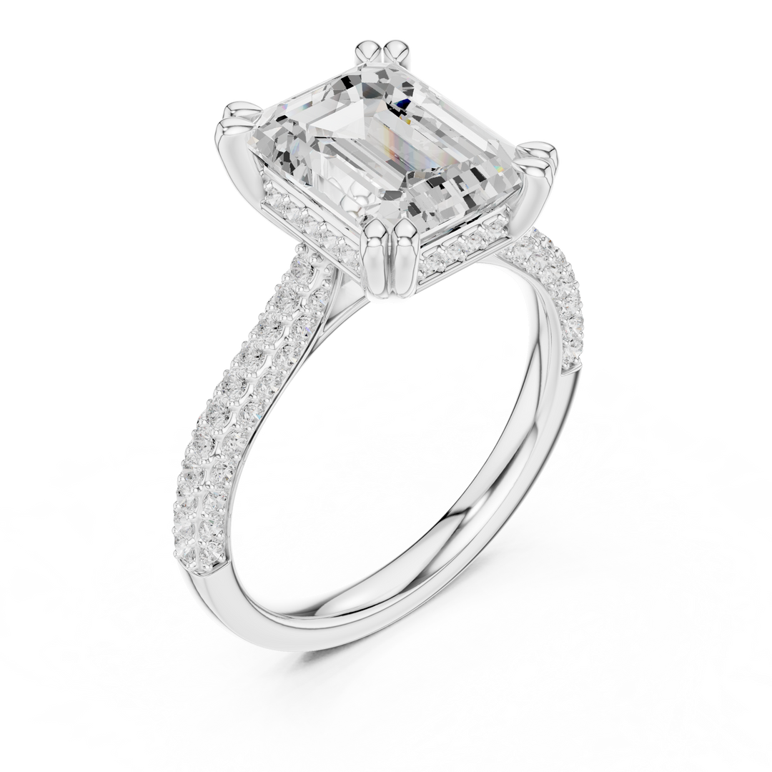 Apex 3.71ct Emerald Cut Diamond Ring