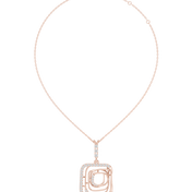 Square Spiral Pendant Necklace — 0.47ct