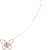 Diamond Butterfly Pendant Necklace — 0.73ct