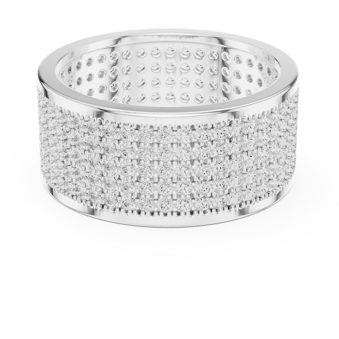 Grid Pavé Mens Ring — 1.84ct
