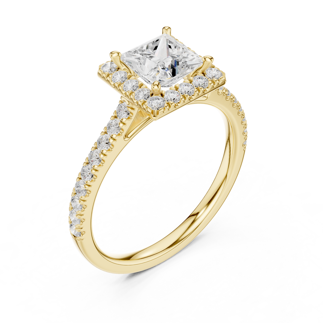 Inès 1.04ct Princess Cut Diamond Ring