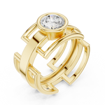 Load image into Gallery viewer, Crown Edge Mens Ring — 1.00ct
