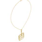 Square Spiral Pendant Necklace — 0.47ct