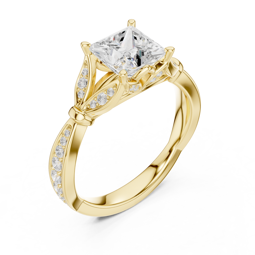 Diamant 1.72ct Princess Cut Diamond Ring