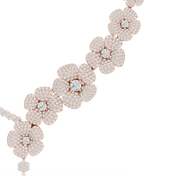 Grand Floral Statement Necklace — 18.60ct