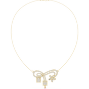 Ornate Scroll Floral Necklace — 3.01ct