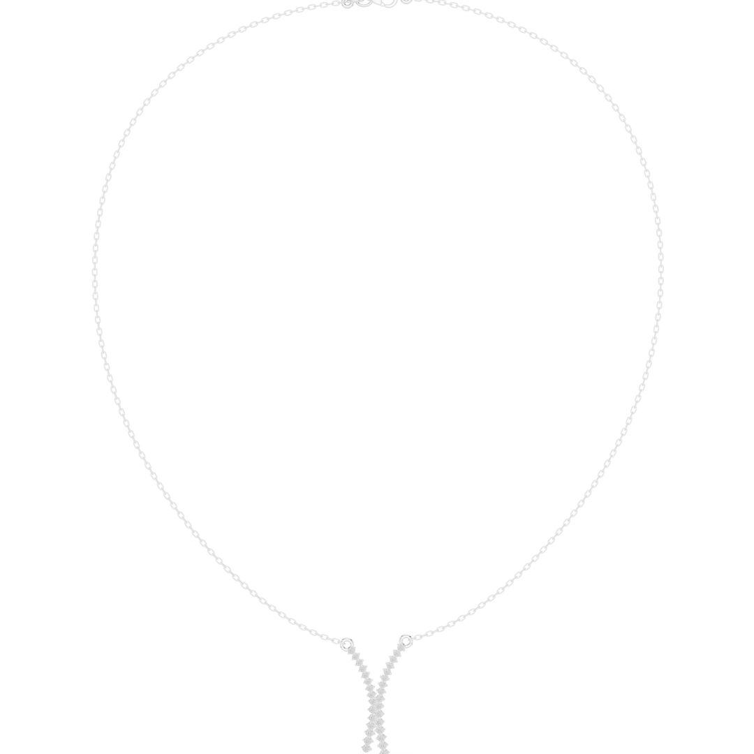 Forked Branch Pendant Necklace — 0.37ct