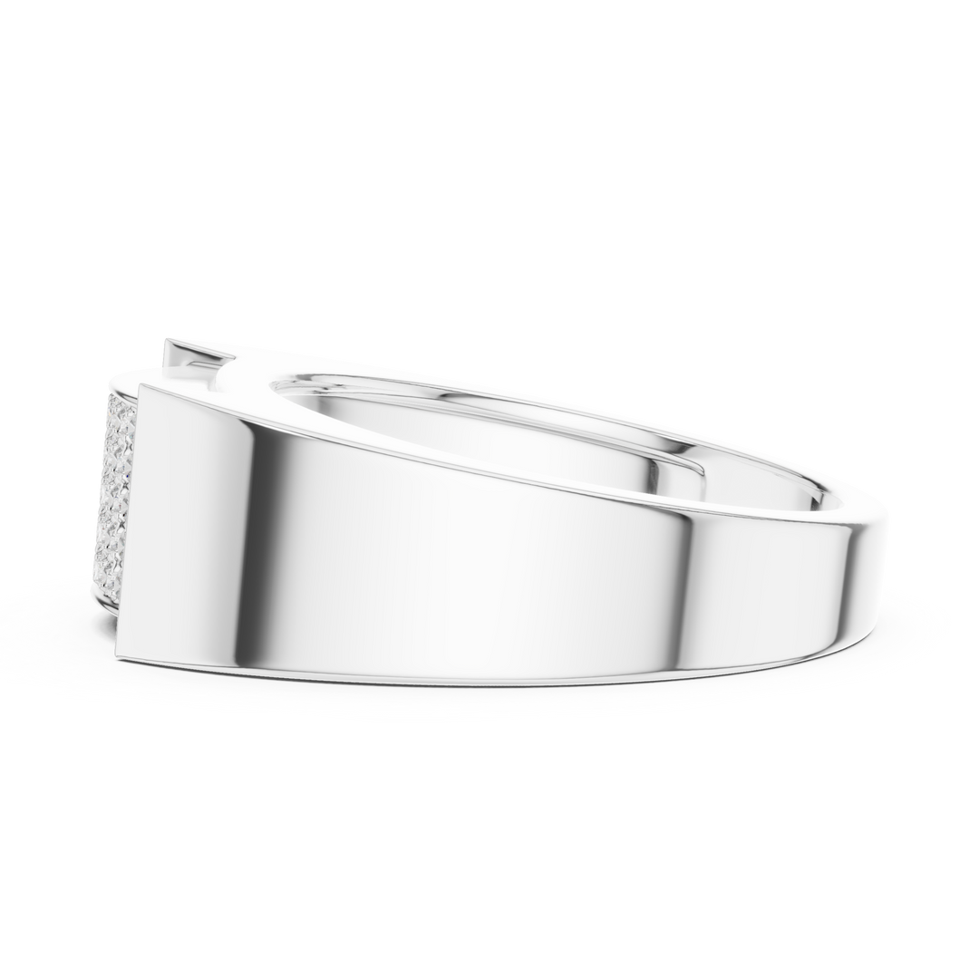 Micro-Set Flat Top Mens Ring — 0.25ct