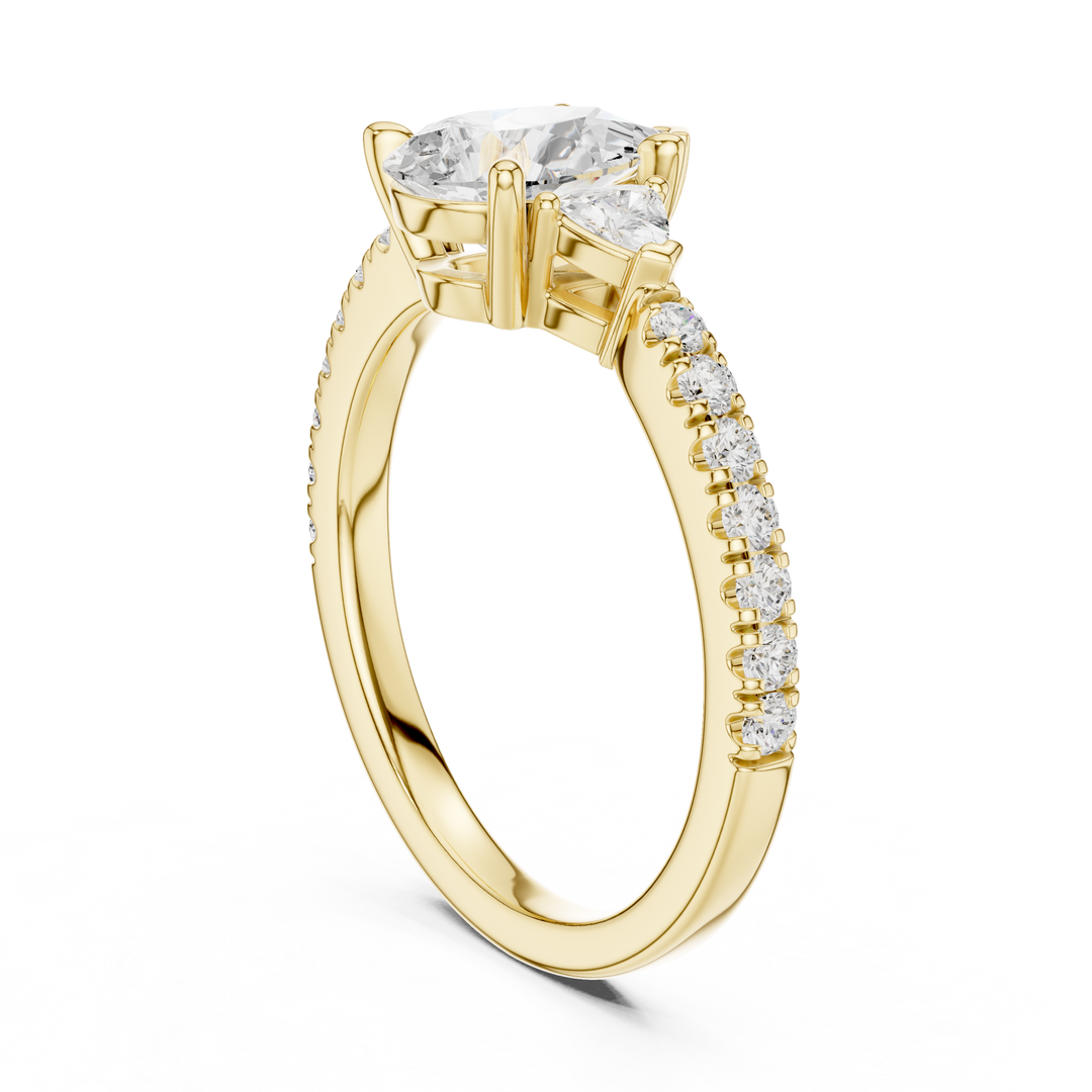 Dewdrop Pear Cut Diamond Ring