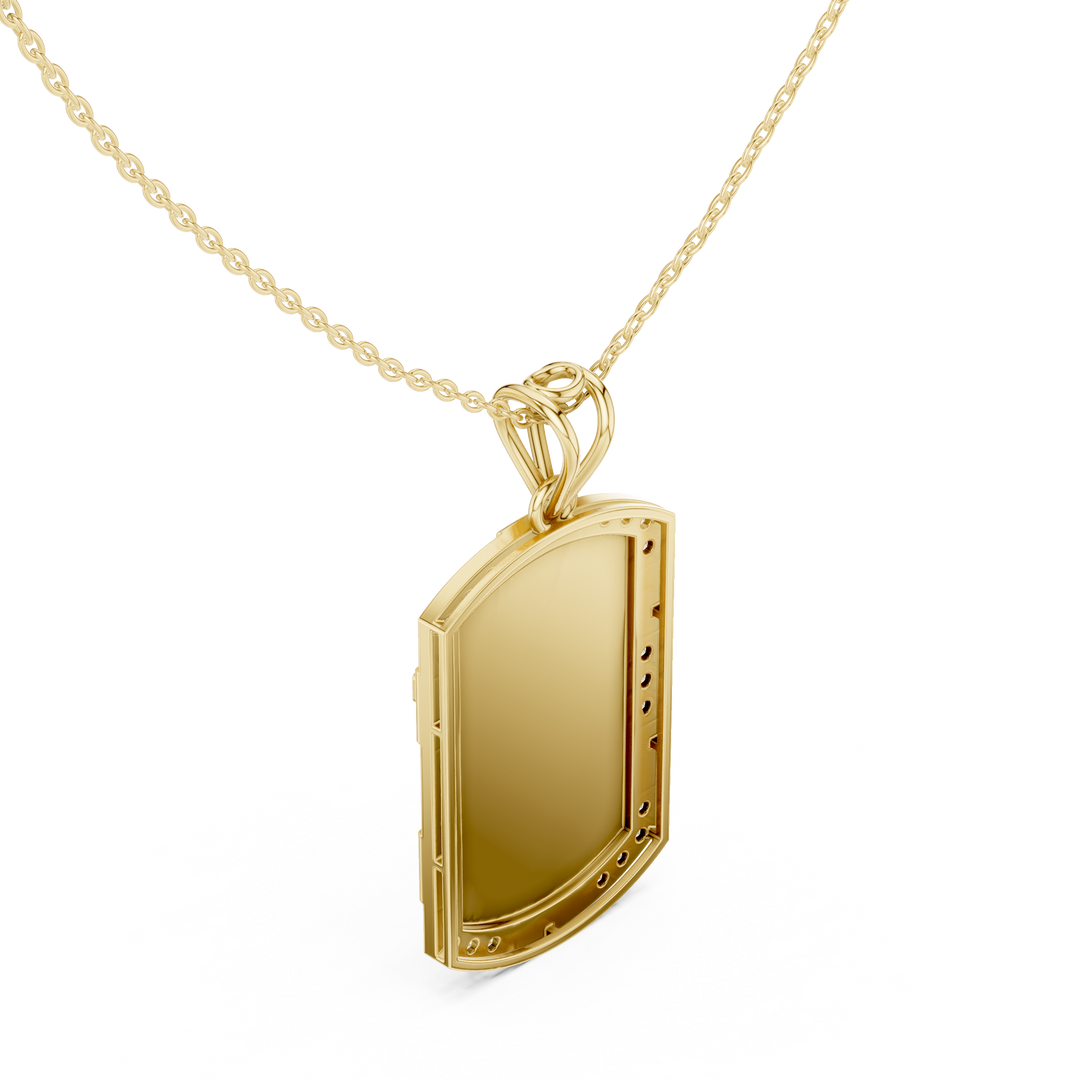 Cross Dog Tag Pendant — 0.75ct