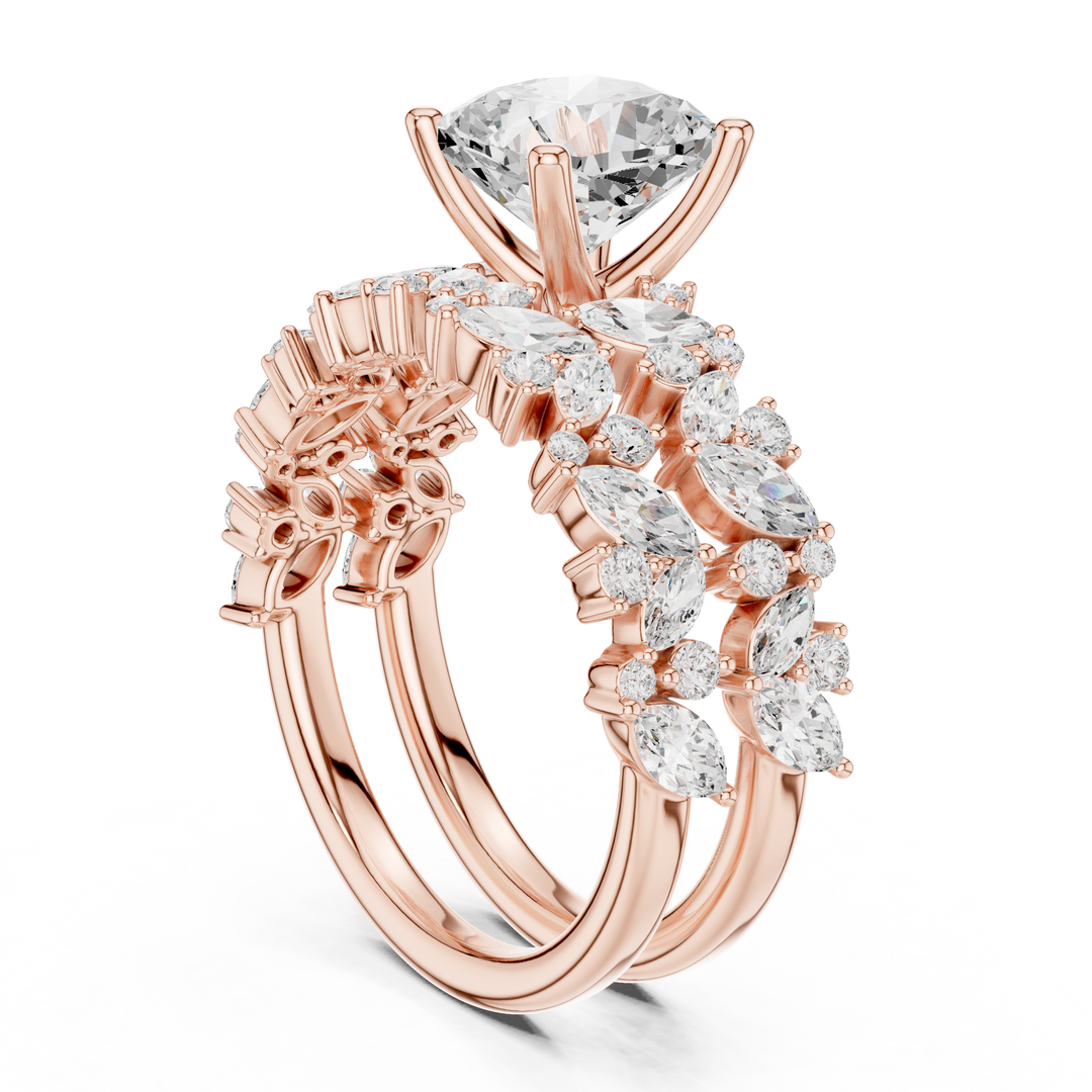 Baroque 1.73ct Cushion Cut Diamond Ring