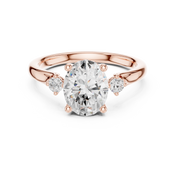 Belle Oval Diamond Solitaire Ring