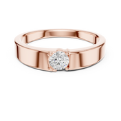 Tapered Solitaire Mens Ring — 0.30ct