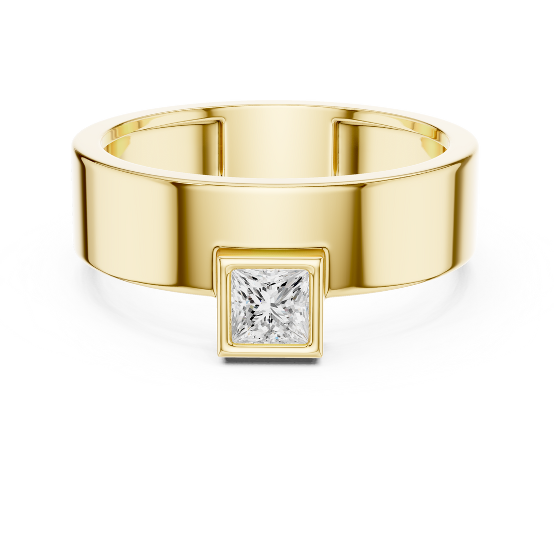 Princess Bezel Mens Ring — 0.25ct