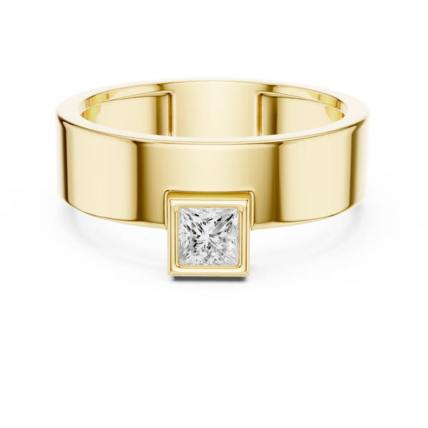 Princess Bezel Mens Ring — 0.25ct