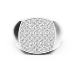 Load image into Gallery viewer, Grid Signet Mens Ring — 0.70ct
