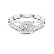 Classic 1.00ct Princess Cut Diamond Solitaire Ring