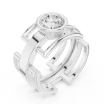 Load image into Gallery viewer, Crown Edge Mens Ring — 1.00ct
