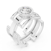 Crown Edge Mens Ring — 1.00ct