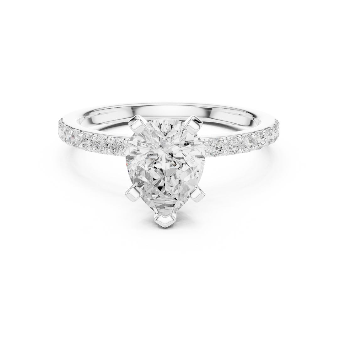 Teardrop 2.00ct Pear Shape Diamond Ring