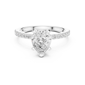 Teardrop 2.00ct Pear Shape Diamond Ring