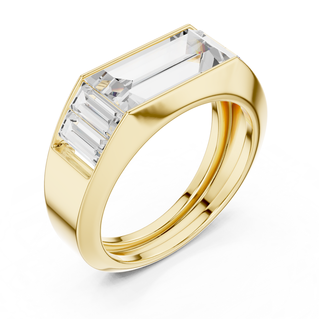 Multi Baguette Mens Ring — 3.42ct