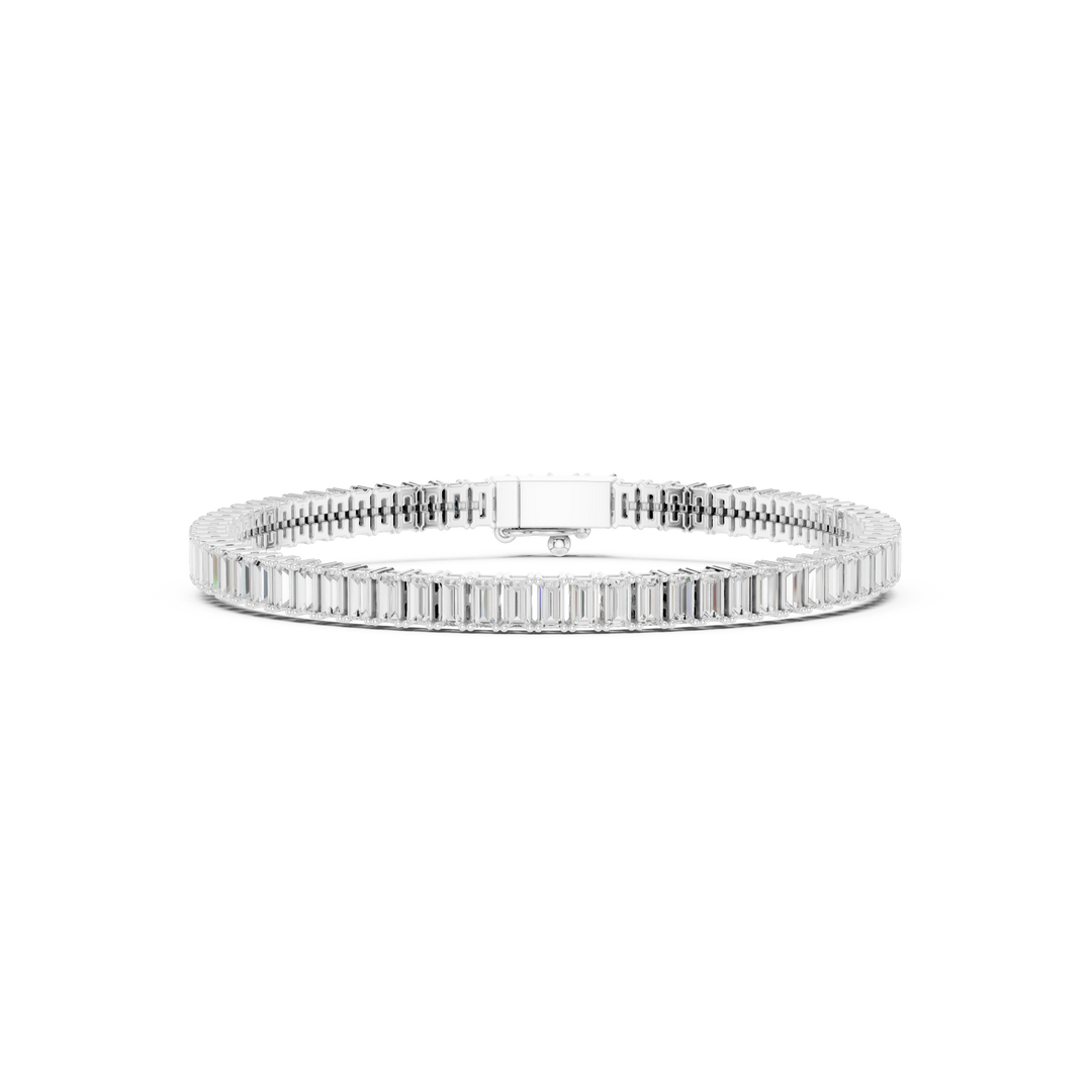 Full Baguette Link Men's Bracelet — 3.46ct