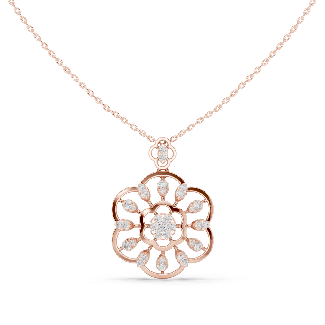 Floral Wheel Pendant — 0.84ct