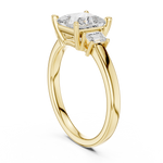 Load image into Gallery viewer, Royale Princess Cut Three-Stone Diamond Engagement Ring
