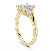 Royale Princess Cut Three-Stone Diamond Engagement Ring