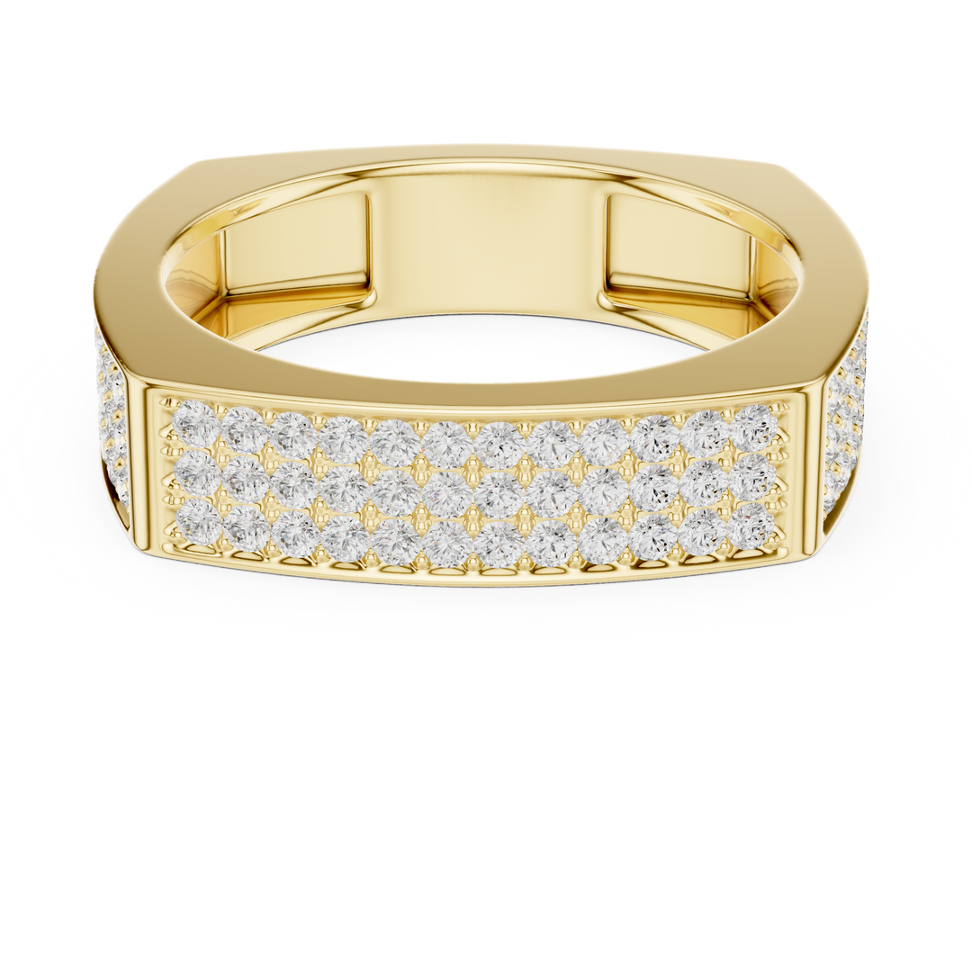 Pavé Surface Mens Ring — 0.53ct