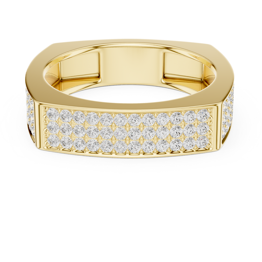 Pavé Surface Mens Ring — 0.53ct